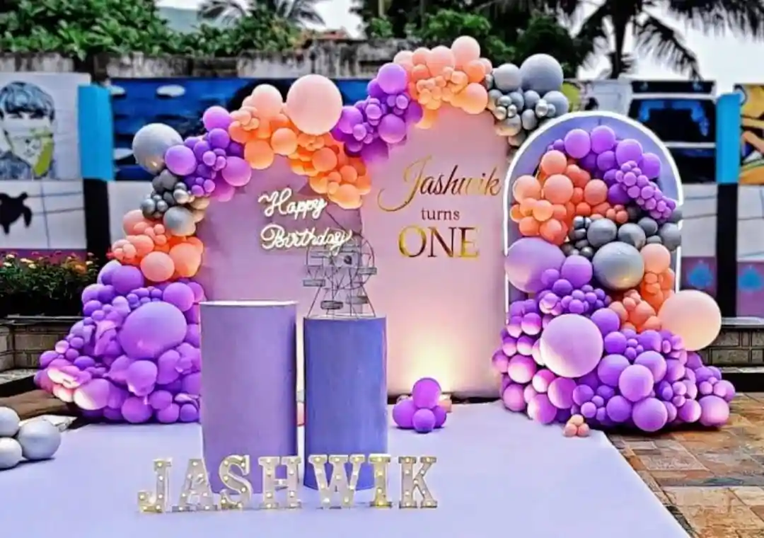 Lavender Peach Dreams Birthday Decor